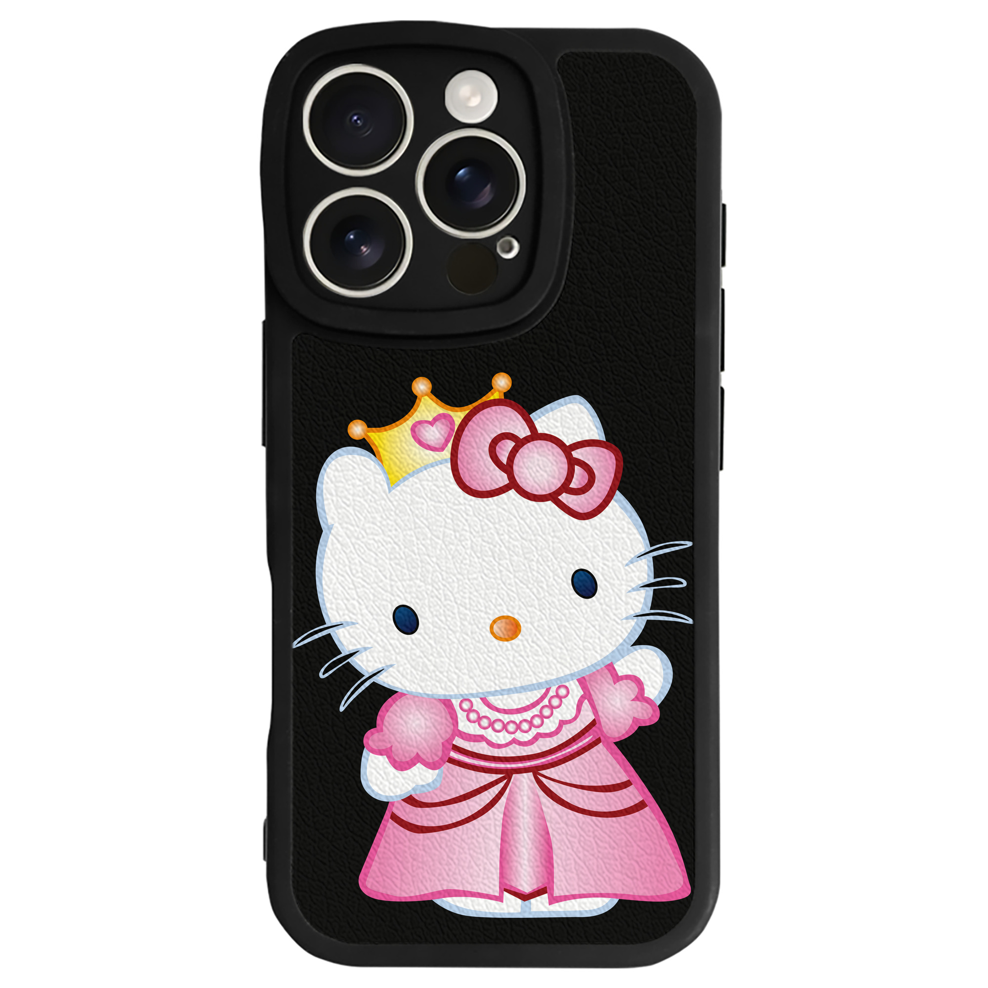 （画像用） Hello Kitty ハローキティ 【iPhone 16シリーズ対応】シリコンスマホケース（レザー調） 材質：シリコン